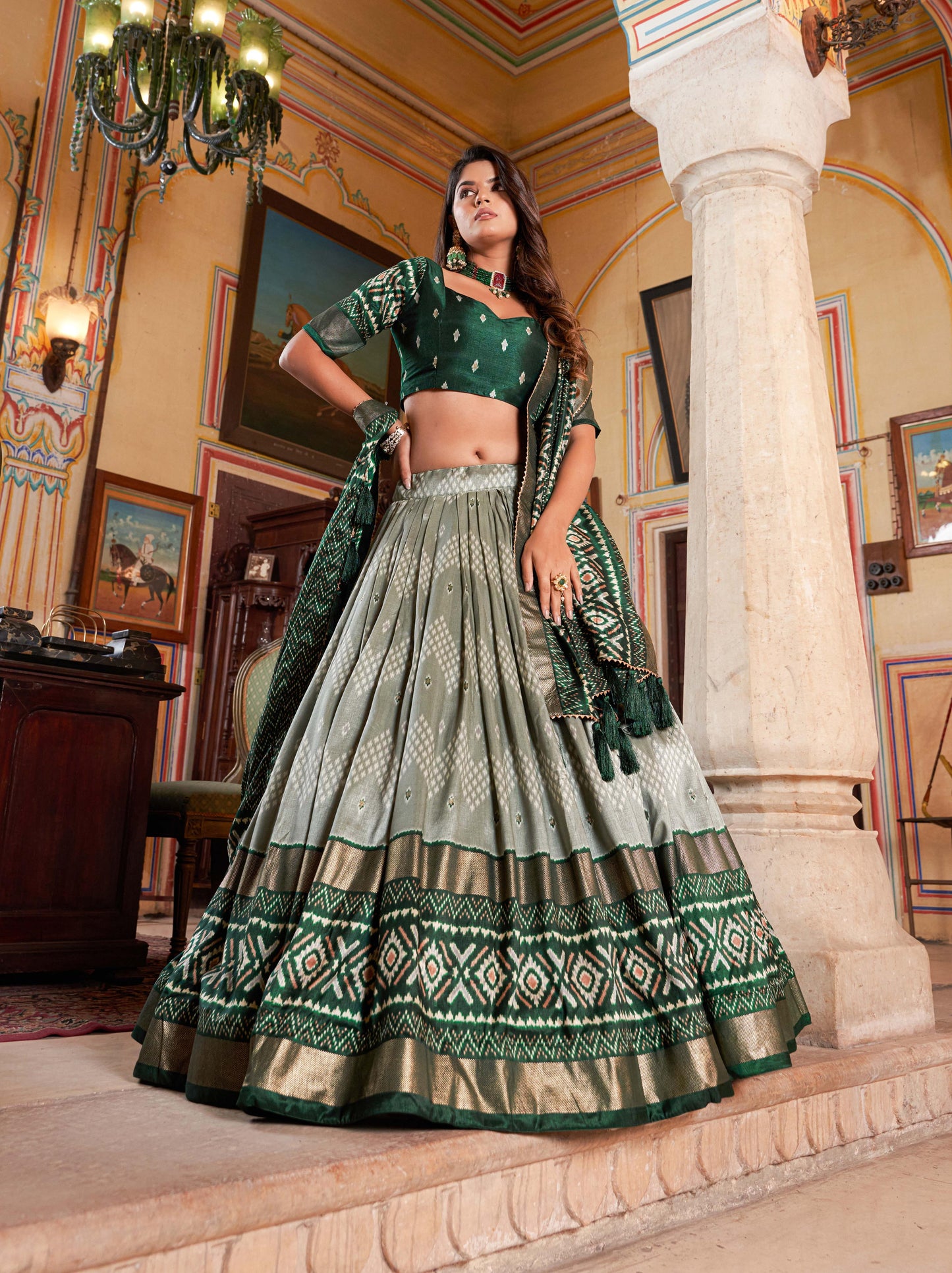 stylish lehenga with dupatta – traditional wear