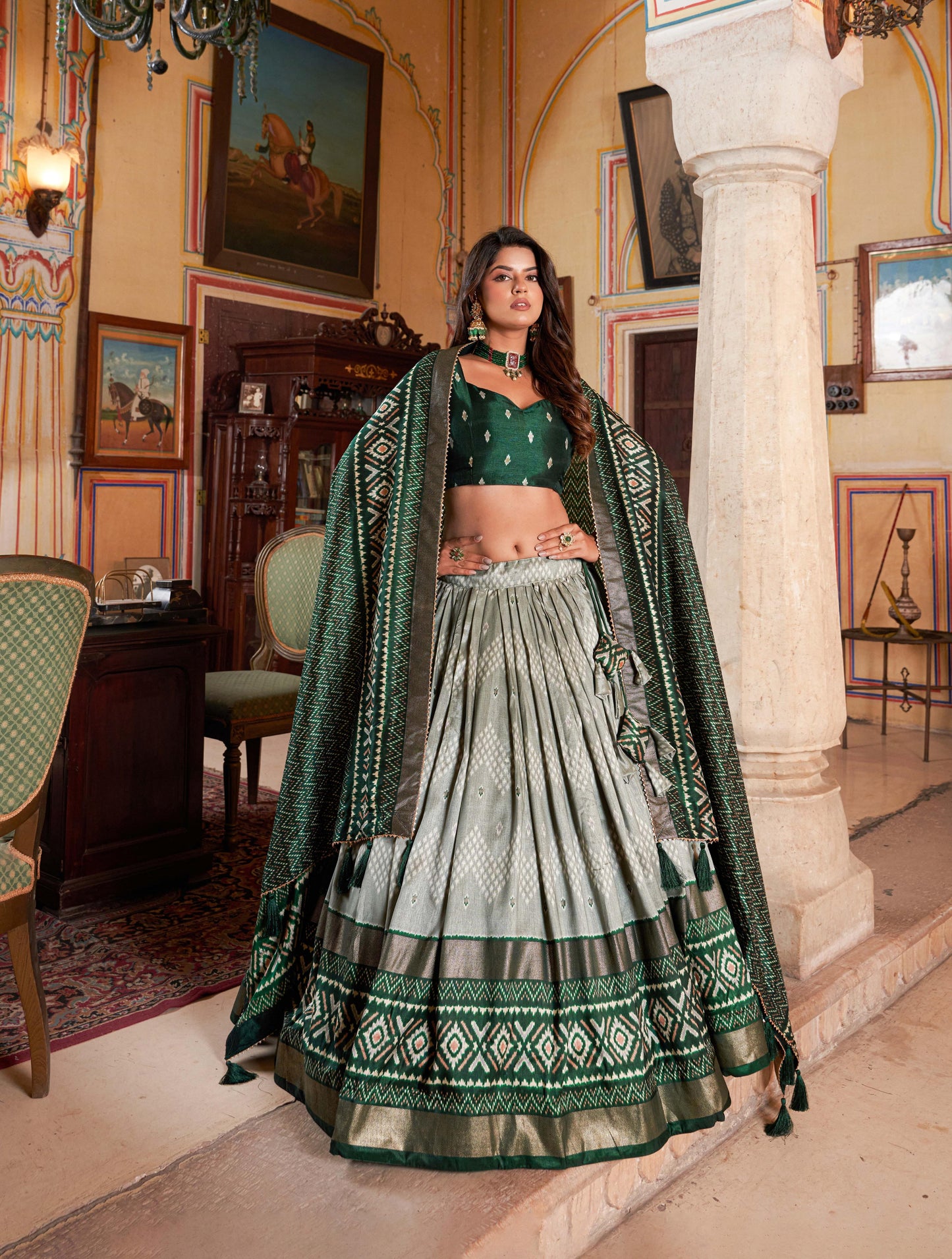 stylish lehenga with dupatta – traditional wear