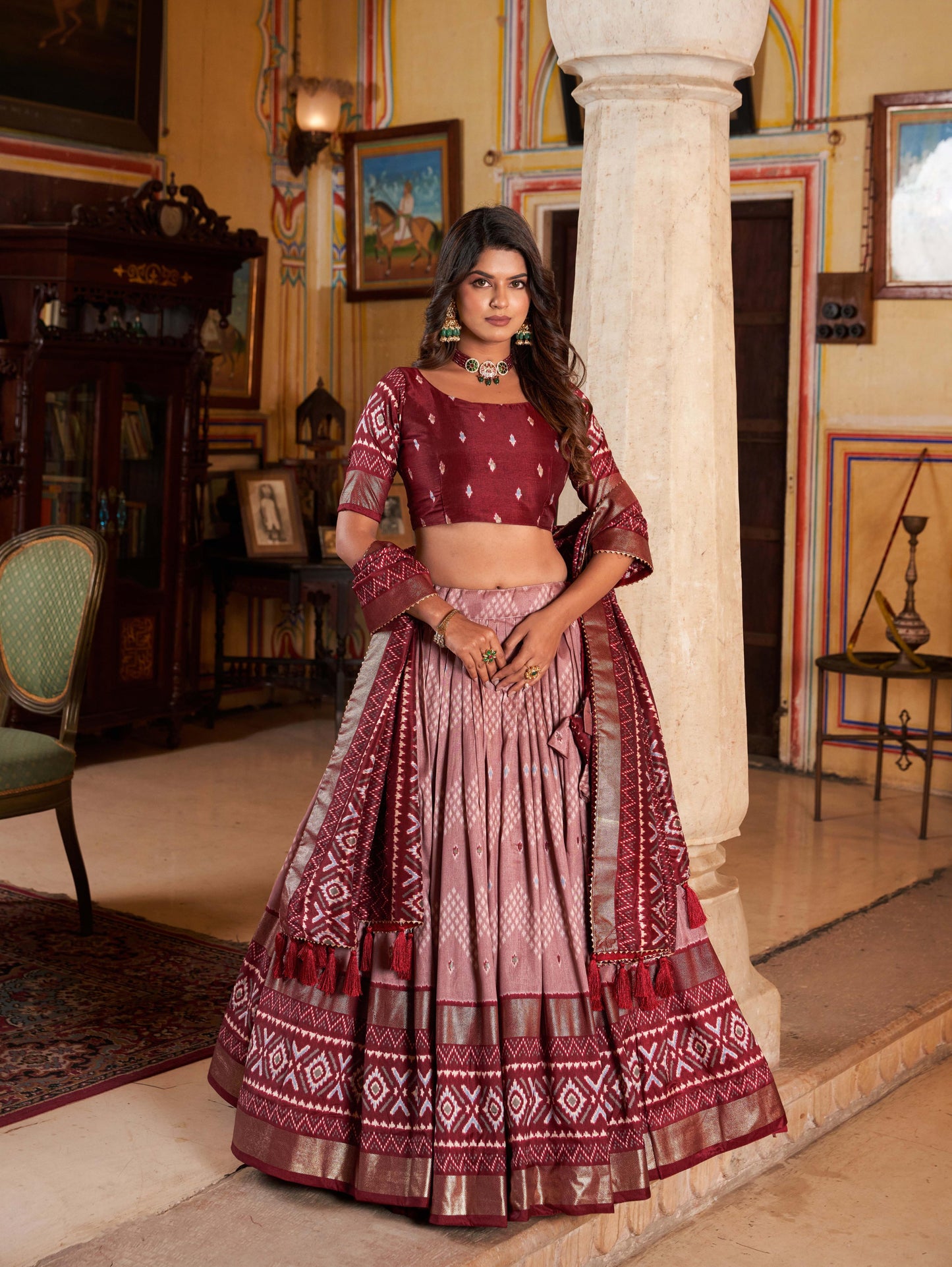 stylish lehenga with dupatta – traditional wear