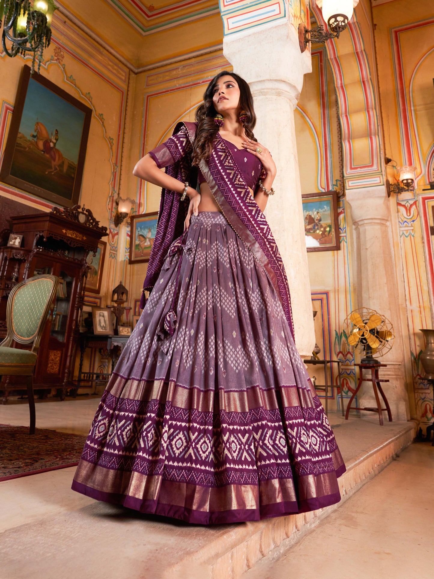 stylish lehenga with dupatta – traditional wear