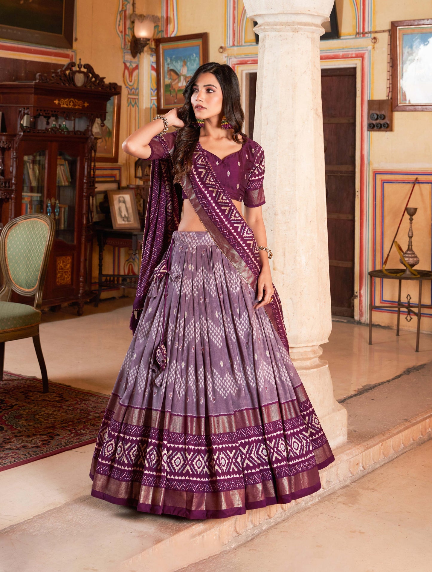 stylish lehenga with dupatta – traditional wear
