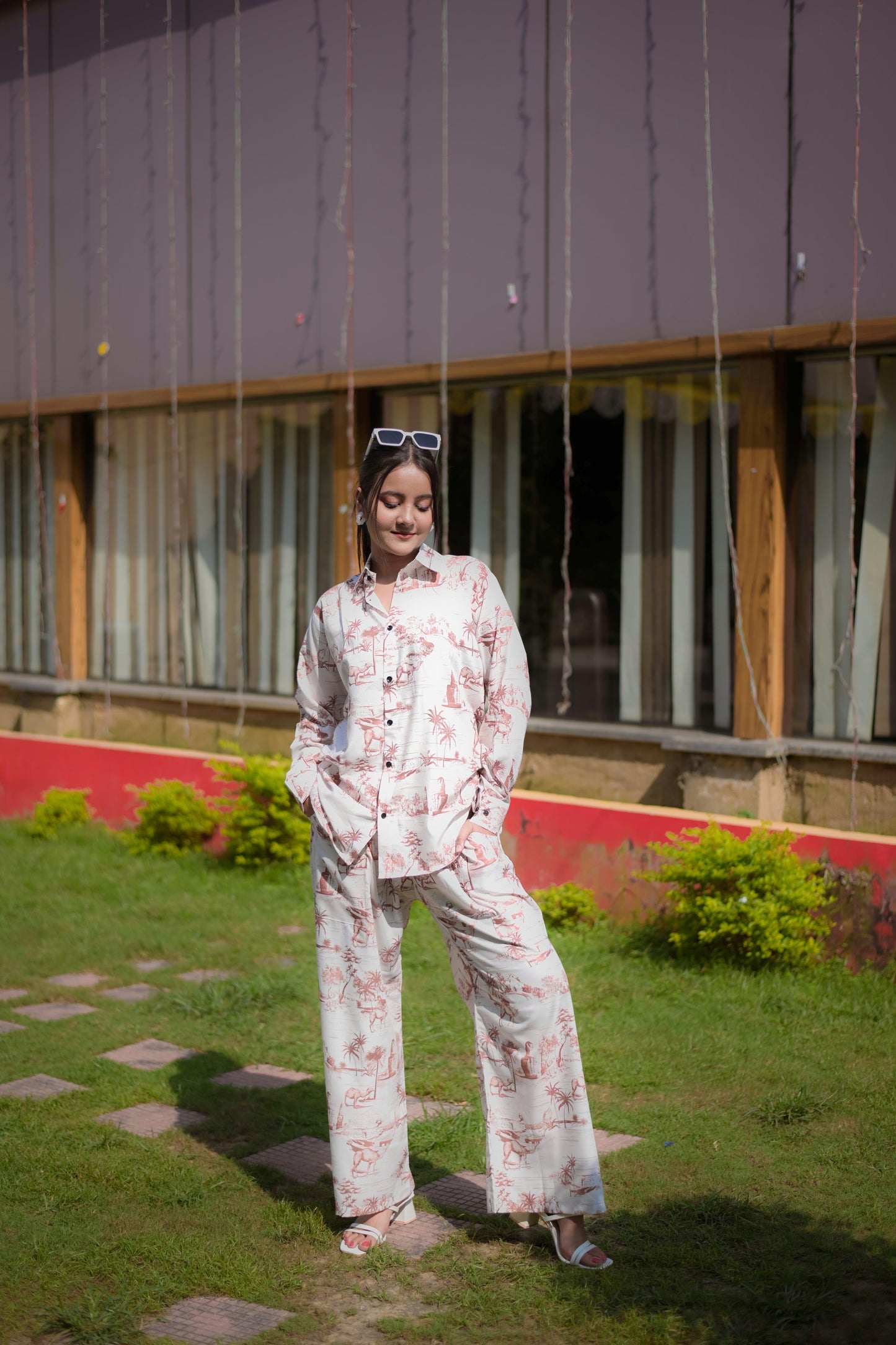 nushrratt bharuccha's african
co-ord set