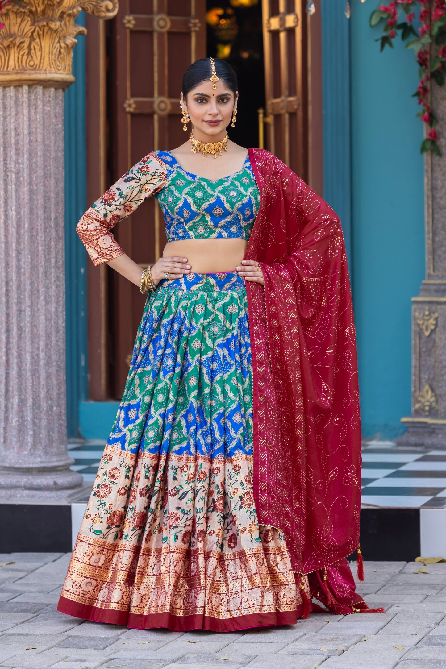 statement lehenga with beautiful detailing
