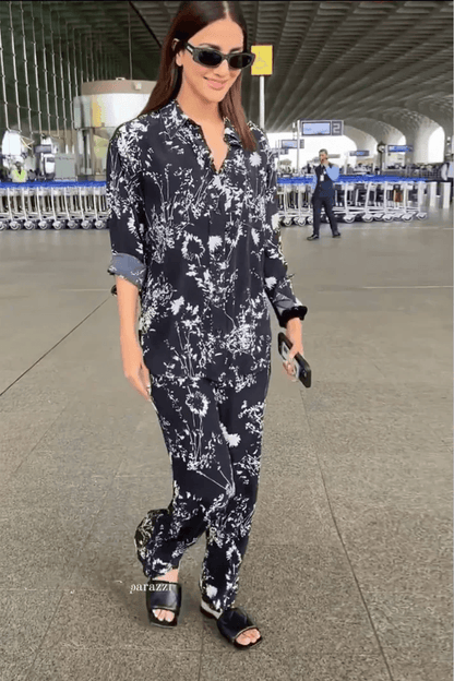 Vaani Kapoor's Navy Blue Co-ord Set
